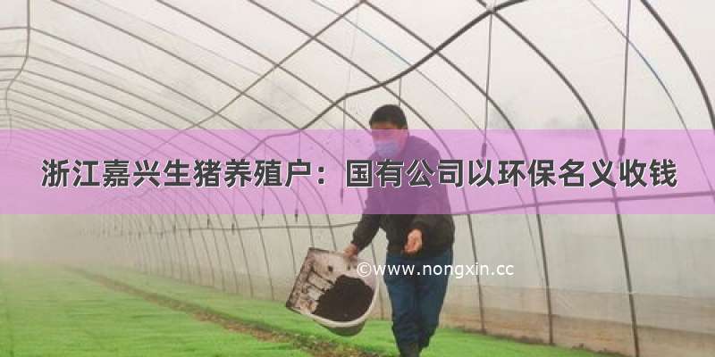 浙江嘉兴生猪养殖户：国有公司以环保名义收钱