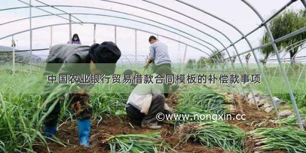 中国农业银行贸易借款合同模板的补偿款事项