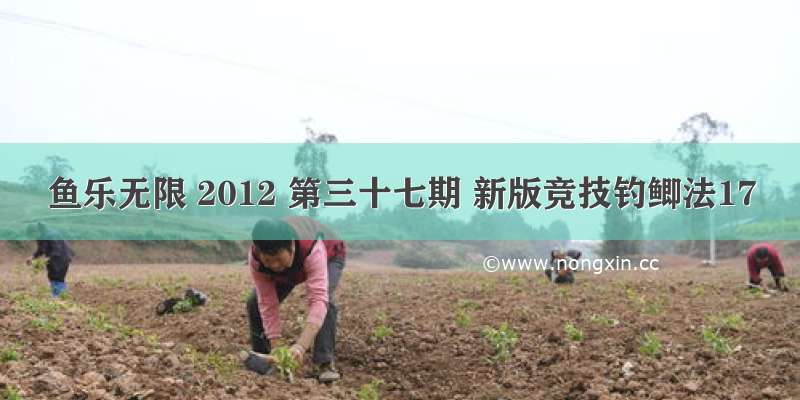 鱼乐无限 2012 第三十七期 新版竞技钓鲫法17