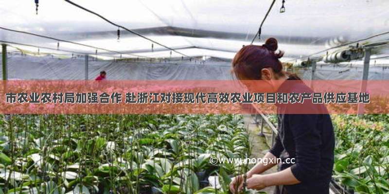 市农业农村局加强合作 赴浙江对接现代高效农业项目和农产品供应基地