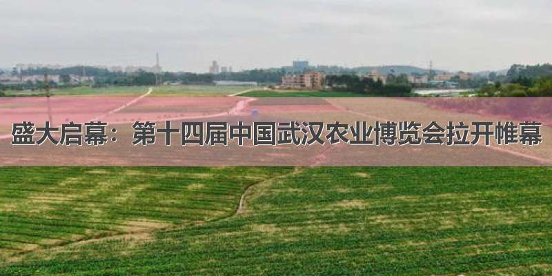 盛大启幕：第十四届中国武汉农业博览会拉开帷幕
