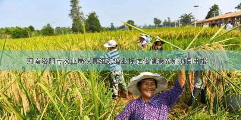河南洛阳市农业局认真组织渔业标准化健康养殖项目申报