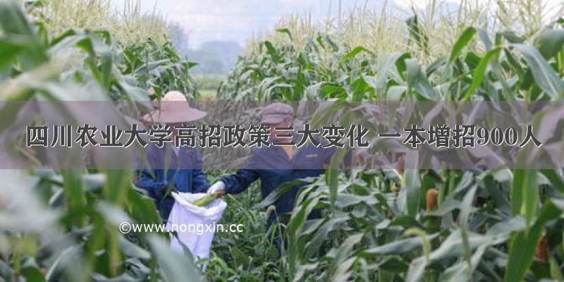四川农业大学高招政策三大变化 一本增招900人